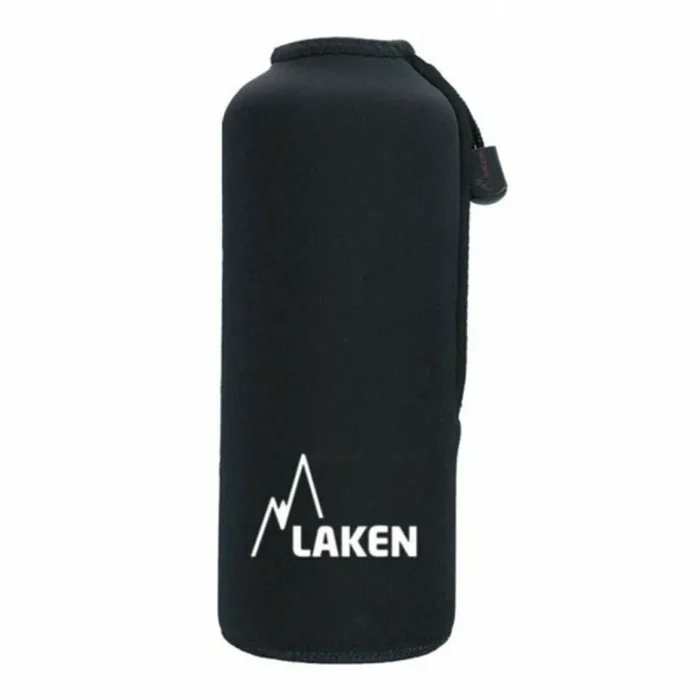 Laken Funda de Neopreno Negra para Botellas de Aluminio 1,5L Laken