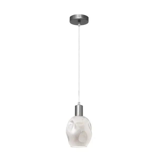 Lampara Colgante Meteoro 1xe27 Cromo/fume Regx16 5 Oquedades de FABRILAMP.