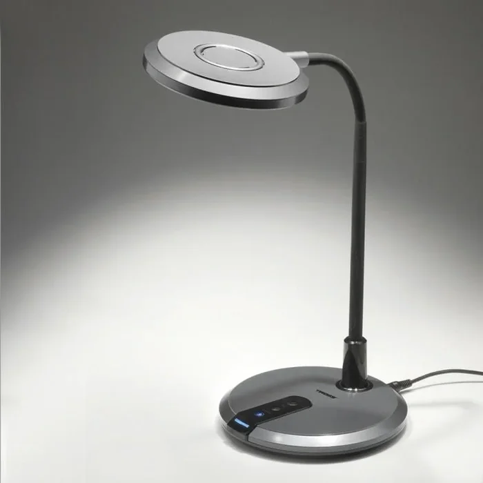 Lámpara de escritorio Tiross 7W 104SMD LED TS1819, luz uniforme y clara para mayor comodidad visual.