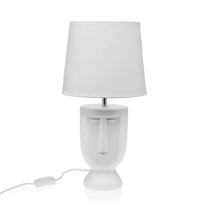 Lámpara de mesa versa blanco cerámica 60 w 22 x 42,8 cm