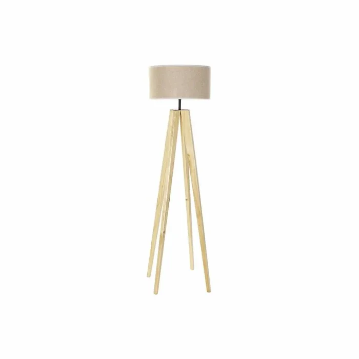 Lámpara de pie dkd home decor marrón beige multicolor madera 50 w 220 v 40 x 40 x 148 cm