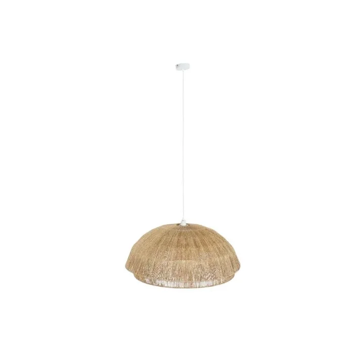 Lámpara de techo dkd home decor marrón claro yute hierro 50 w 80 x 80 x 33 cm
