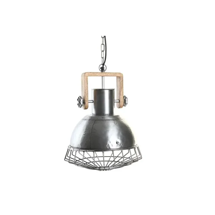 Lámpara de techo dkd home decor plateado marrón plata 50 w (31 x 31 x 44 cm)
