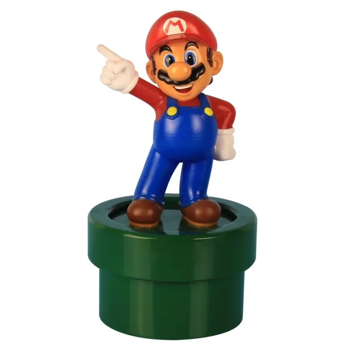 Lámpara Figura Super Mario – Lámpara Oficial Nintendo, Decoración para Oficina o Hogar, Funciona a Pilas
