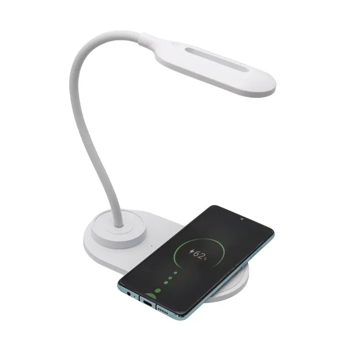 Lampara led denver lqi – 55 con cargador de movil inalambrico – 3 tonos de luz