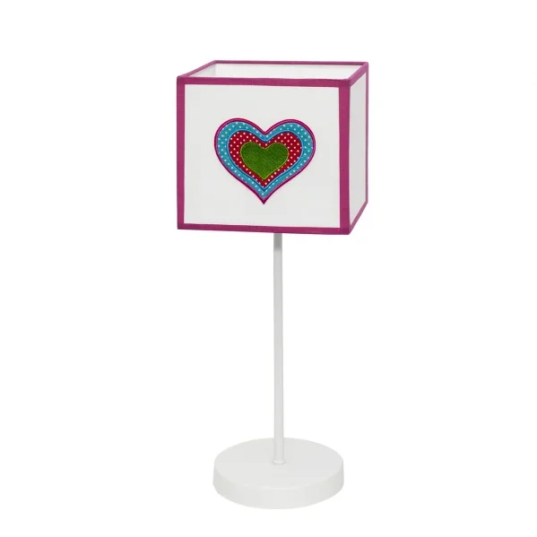 Lampara Sobremesa Amor 1xe14 Blanco/rosa de FABRILAMP.