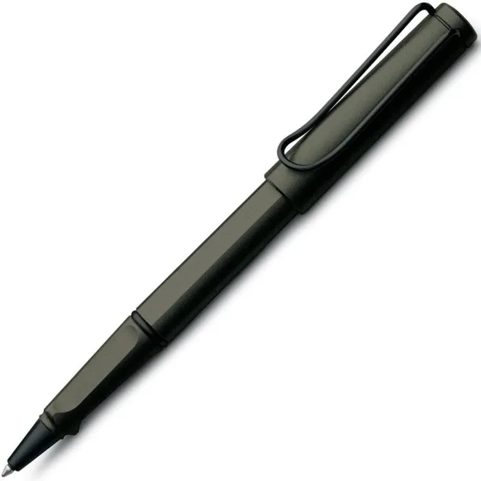 Lamy bolígrafo roller ball safari umbra 317m punta media tinta azul color negro estuche de cartón