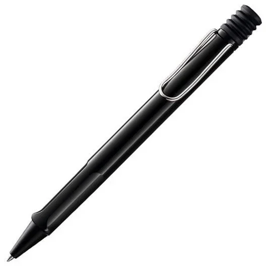 Lamy safari black – Bolígrafo con empuñadura ergonómica y ancho de trazo M – para una escritura larga y agradable – hecho de plástico robusto ASA – con recambio de gran capacidad M 16 en negro