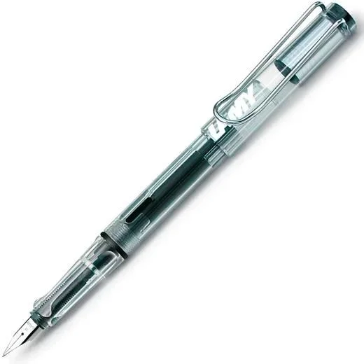 Lamy safari vista – Pluma estilográfica con empuñadura ergonómica y plumín de acero pulido en tamaño B – ideal para cualquier escritura y caligrafía – incluye cartucho T 10 azul – Diestro