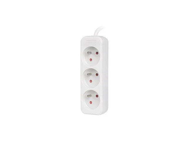 Lanberg PS0-03E-0150-W base múltiple 1,5 m 3 salidas AC Interior Blanco