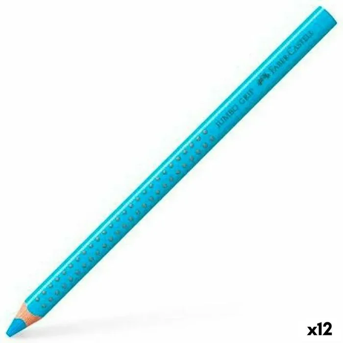 Lápices de colores faber-castell jumbo grip azul (12 unidades)