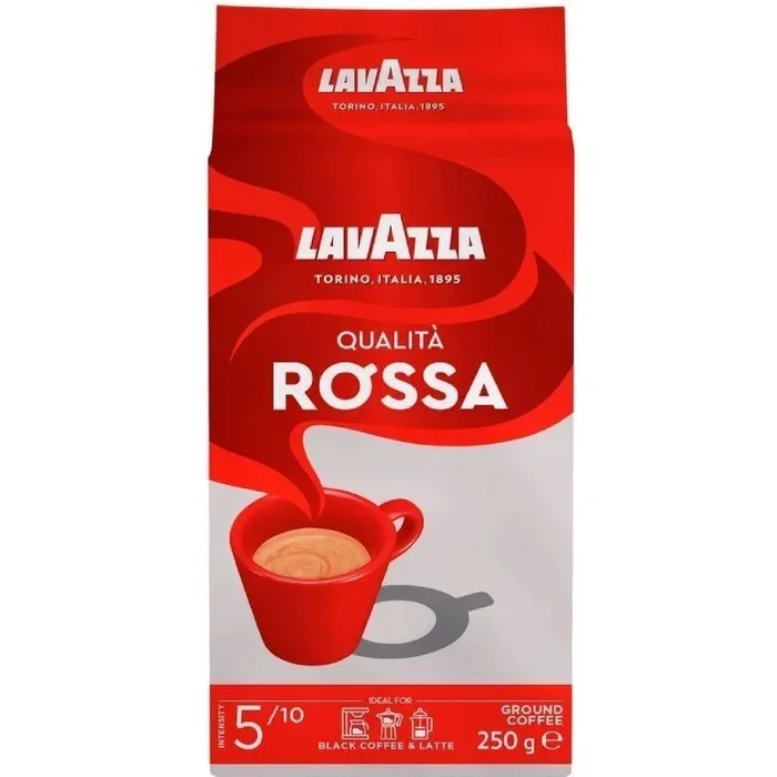 Lavazza Café Molido Espresso Qualità Rossa, Paquete de 4 x 250 g (Total 1 kg)