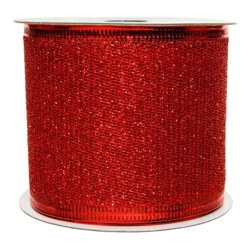 Lazo con purpurina rojo 270×6,3cm