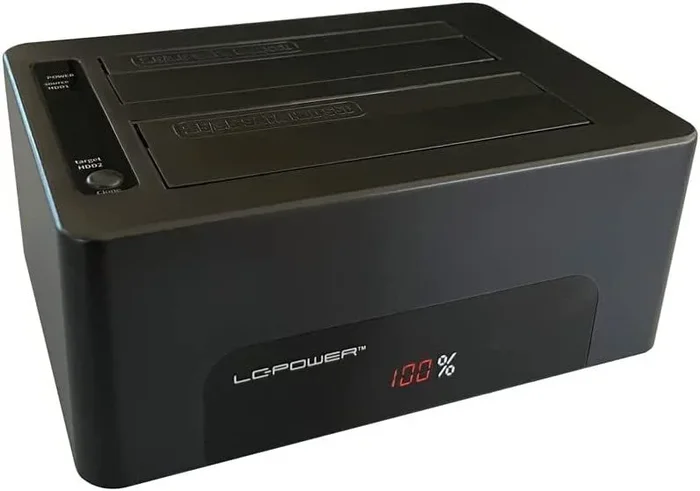 LC-Power LC-DOCK-U3-V base de conexión para disco duro USB 3.2 Gen 1 (3.1 Gen 1) Type-B Negro