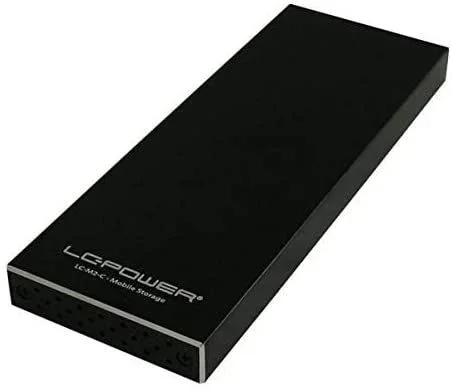 LC-Power LC-M2-C caja para disco duro externo Caja externa para unidad de estado sólido (SSD) Negro M.2