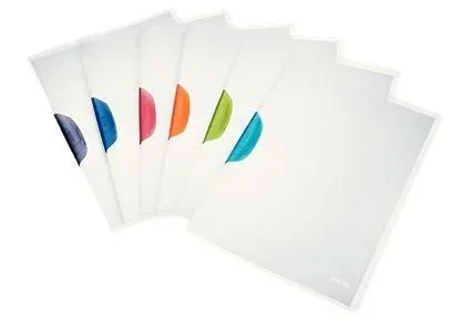 Leitz 41740099 ColorClip Magic – Carpetas con pinza lateral (A4, polipropileno, 6 unidades), varios colores