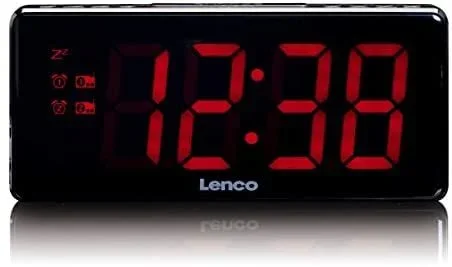 Lenco CR-30 Reloj Analógica Negro