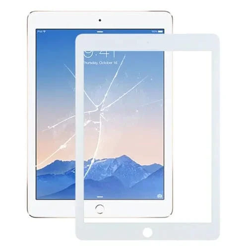 Lente de Vidrio Exterior Pantalla Frontal Apple iPad 6 / Air 2 con Adhesivo Ópticamente Transparente OCA (Blanco)