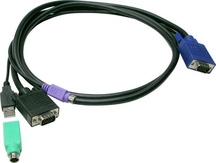 LevelOne ACC-3202 cable para video, teclado y ratón (kvm) Negro 3 m
