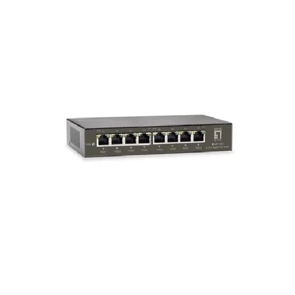 LevelOne GEP-0823 switch Gigabit Ethernet (10/100/1000) Energía sobre Ethernet (PoE) Negro