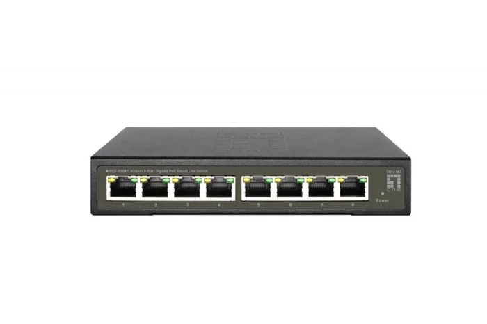 LevelOne GES-2108P switch Gestionado L2 Gigabit Ethernet (10/100/1000) Energía sobre Ethernet (PoE) Negro
