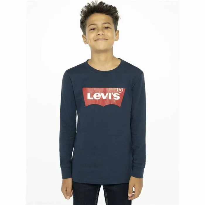 Levi’s Lvb L/S Batwing Tee Camiseta, Dress Blues, 10 años Niños