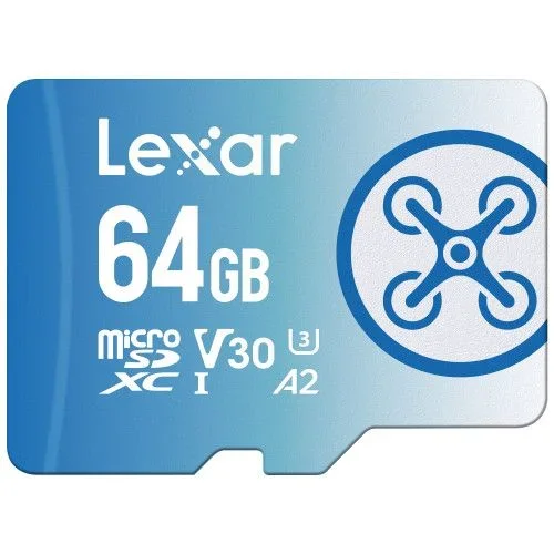 LEXAR Carte Micro SD 64 Go Fly UHS-I U3 A2