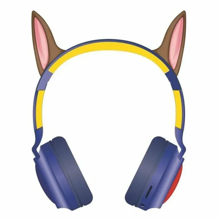 LEXIBOOK, Paw Patrol, Auriculares 2 en 1 inalámbricos y con Cable con Orejas de persecución, Sonido Limitado a 85 dB, Efectos de luz, Plegable, Ajustable, Recargable, Azul, HPBT015PA