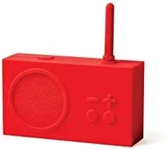 Lexon radio bluetooth con bateria recargable y resistente al agua tykho-3 3w rojo