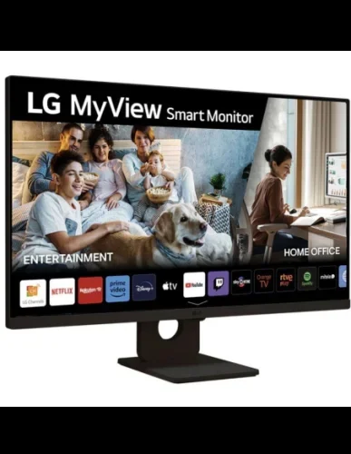 LG 27SR50F-B – Smart monitor, 27 Pulgadas, IPS, Full HD de 16:9 webOS23, bluetooth, altavoces y mando a distacia, 2x HDMI, 2xUSB, Negro
