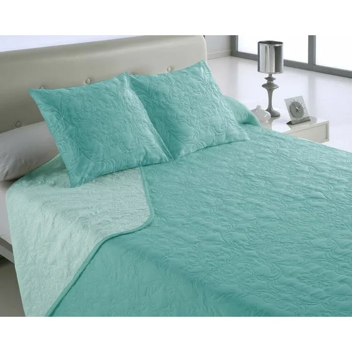 Libela Vegas Colcha Boutí, Poliéster, Verde Agua Marina, Super King, Cama DE 180 Cm