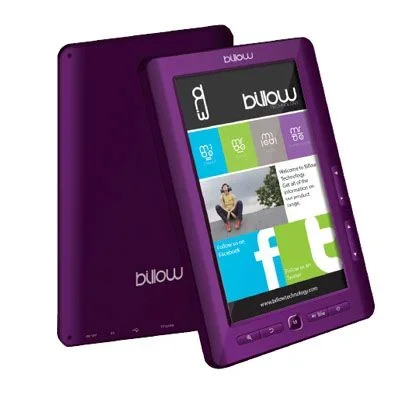 Libro electronico billow multimedia pantalla de 7 tft color purpura