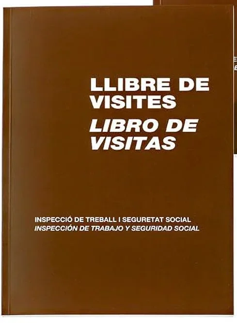 Libro miquelrius n. 98 folio 100 hojas -registro de visitasde la inspeccion de trabajo -castellano-catalan-valenciano