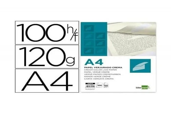 Liderpapel VJ03 papel para impresora de inyección de tinta A4 (210×297 mm) 100 hojas Blanco