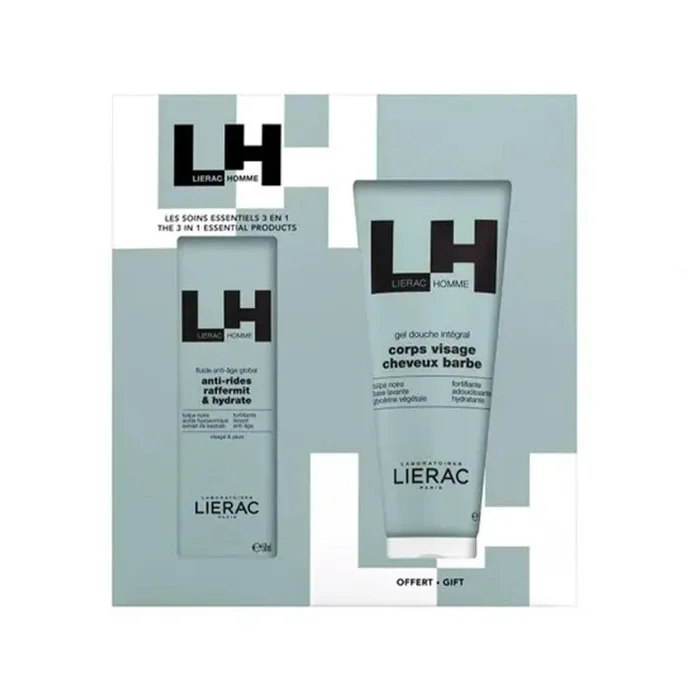Lierac Homme – Cofanetto Fluido Anti Età + Gel Doccia Multifunzione