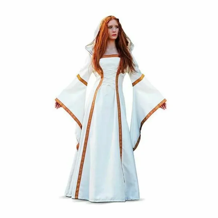 Limit Sport- Elanea Disfraz Medieval Beige Elenea, ajedrez, Color marrón, M (EA150)