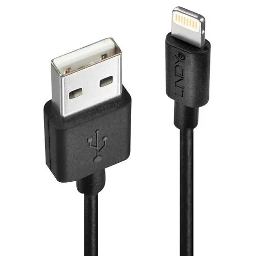 Lindy 31319 cable de conector Lightning 0,5 m Negro