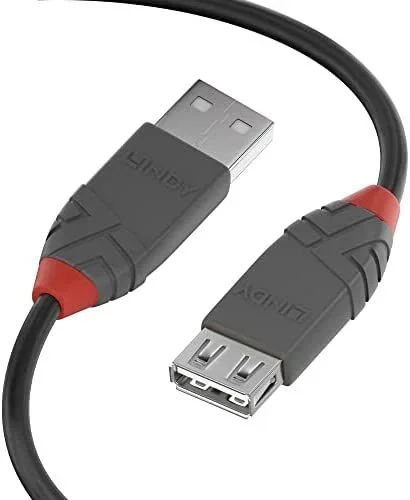 Lindy 36705 cable USB 5 m USB 2.0 USB A Negro, Gris