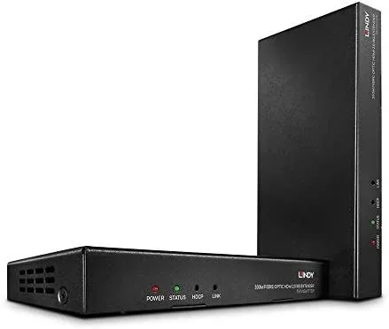 Lindy 38174 extensor audio/video Transmisor y receptor de señales AV Negro
