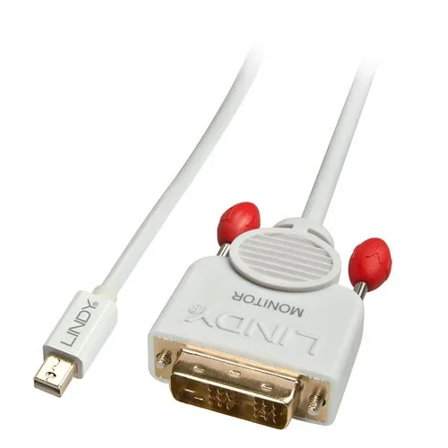 Lindy 41955 adaptador de cable de vídeo 0,5 m Mini DisplayPort DVI-D Blanco