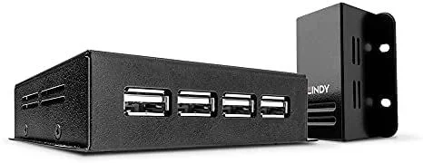 Lindy 42681 ampliador de red Transmisor y receptor de red Negro