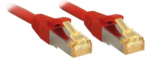 LINDY 47292 Cat.7 de Cobre-Cable de Red S/FTP, LSOH, 600 MHz, 1 m, Color Rojo