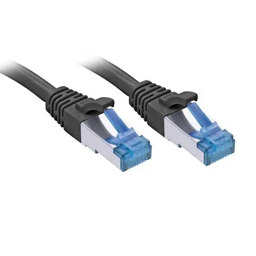 Lindy 47416 – Cable de red (5 m, Cat6a, S/FTP (S-STP), RJ-45, RJ-45, Negro)