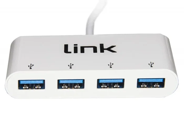 Link Accessori LKCCH01 hub de interfaz USB 3.2 Gen 1 (3.1 Gen 1) Type-C 5000 Mbit/s Blanco