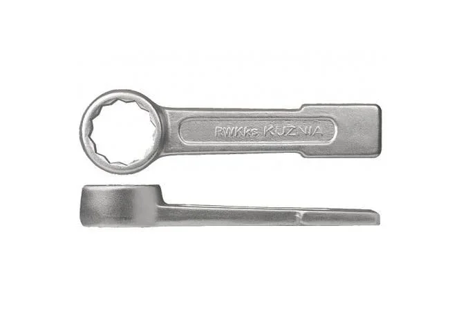 Llave de estrella Kuźnia 27 mm, herramienta de precisión, fabricada en acero cromado para herramientas, superficie cromada, alta durabilidad, ideal para trabajos industriales