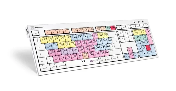 Logickeyboard LKB-PT-CWMU-FR teclado Oficina USB AZERTY Francés Multicolor