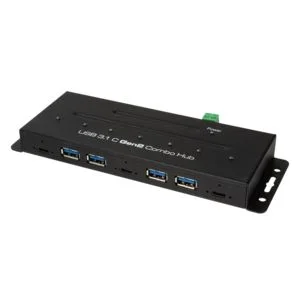 LogiLink UA0319 hub de interfaz USB 3.2 Gen 2 (3.1 Gen 2) Type-C 10000 Mbit/s Negro