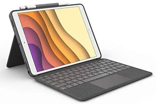 Logitech Combo Touch para iPad Air 3a generación y iPad Pro 10.5 pulgadas, funda con Teclado Retroiluminado, con Trackpad y Smart Connector, Disposición QWERTY Español, Gris