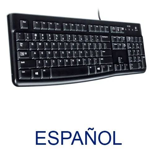 Logitech K120 Corded Keyboard teclado USB QWERTY Español Negro