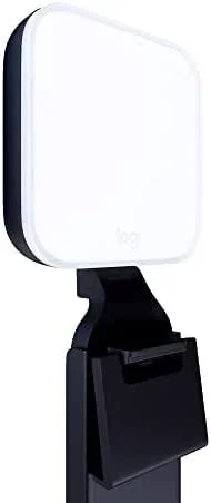 Logitech Litra Glow LED Luz Streaming Premium con TrueSoft – Iluminación de ordenador para videoconferencias, reuniones con Zoom, con soporte ajustable y app para PC/Mac – Grafito